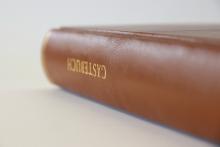 Gästebuch in Ziegenleder mit Prägung